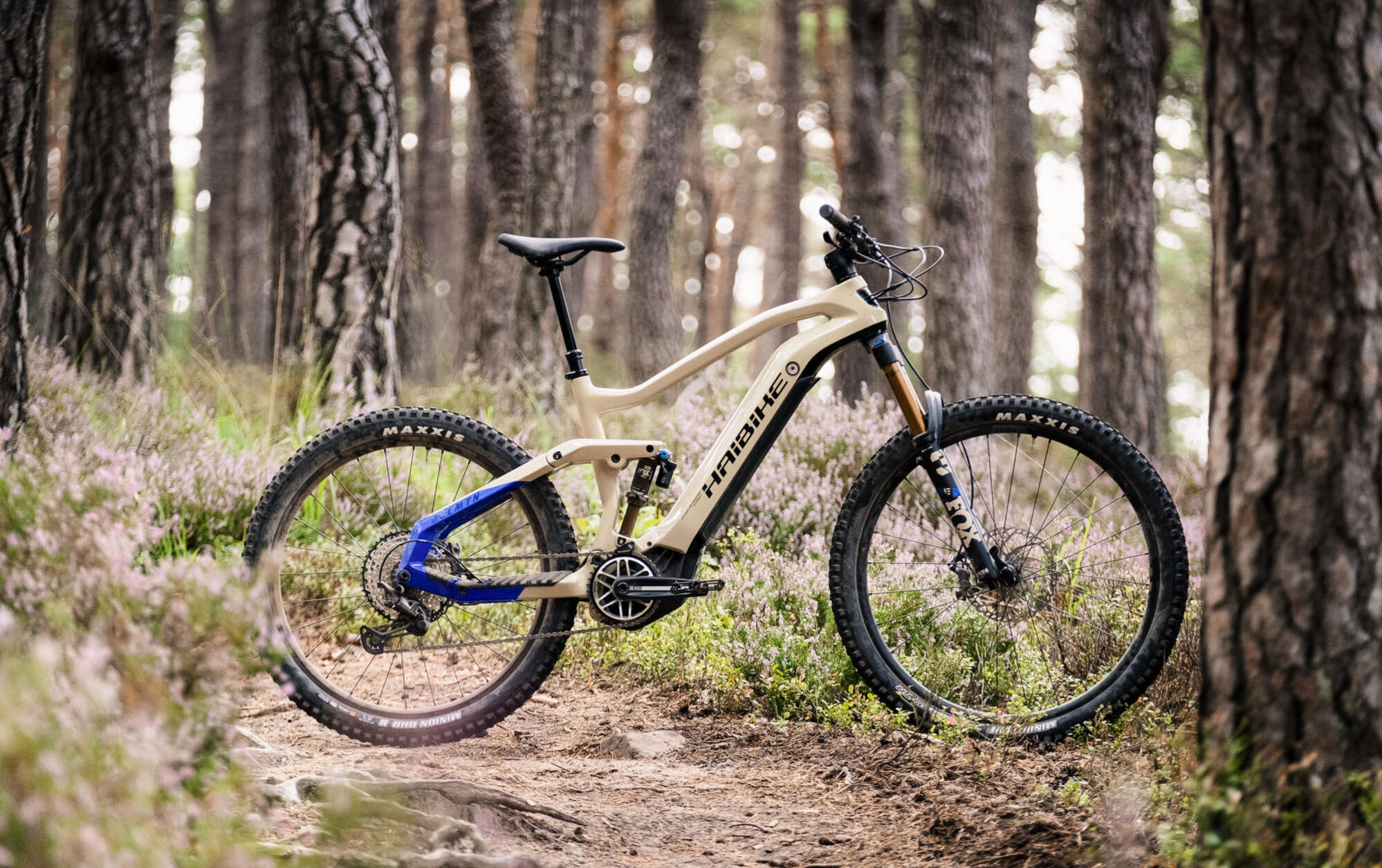 Haibike Electric Bike Modern e-bike with full suspension ready for off-road adventure